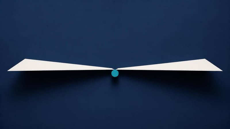 Two planes balanced level on a central pivot