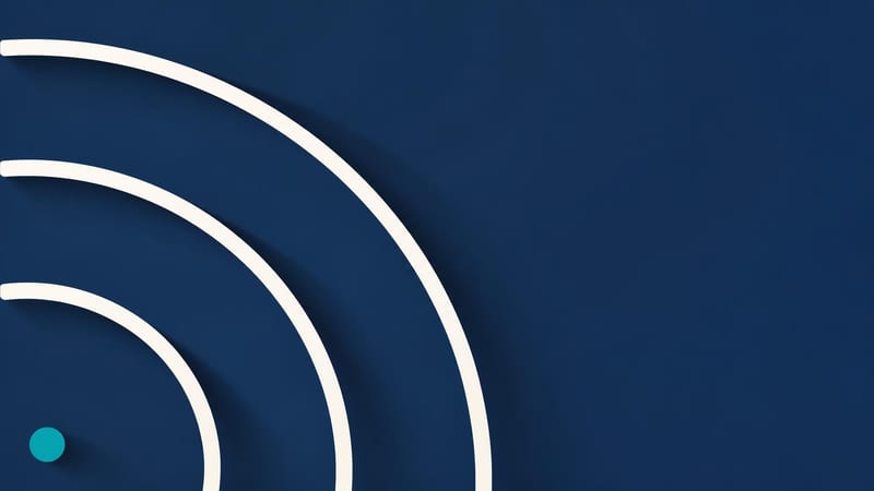 Three arcs radiating from a single point