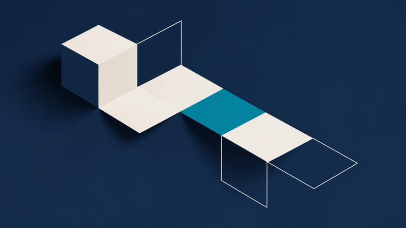 A cube unfolding into connected planes