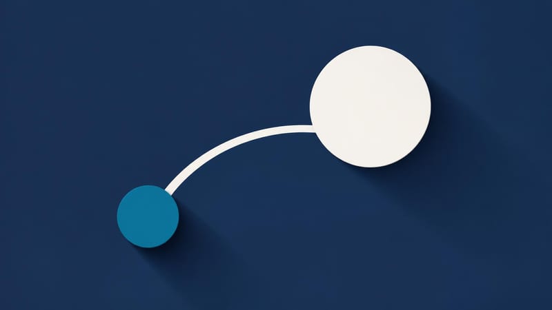 Two circles joined by a single arc